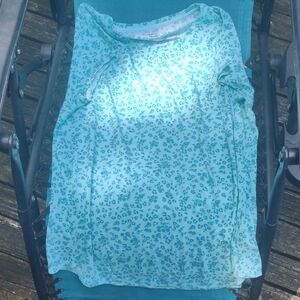 Floral Blue Women's Top